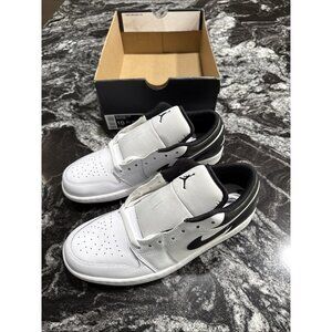 Nike Air Jordan 1 Low Reverse Panda White Black Men's 10 553558-132 NIB No Lid